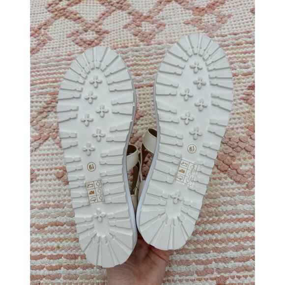 White and Cream Revel Strappy Sandals 6.5 - Picture 7 of 7